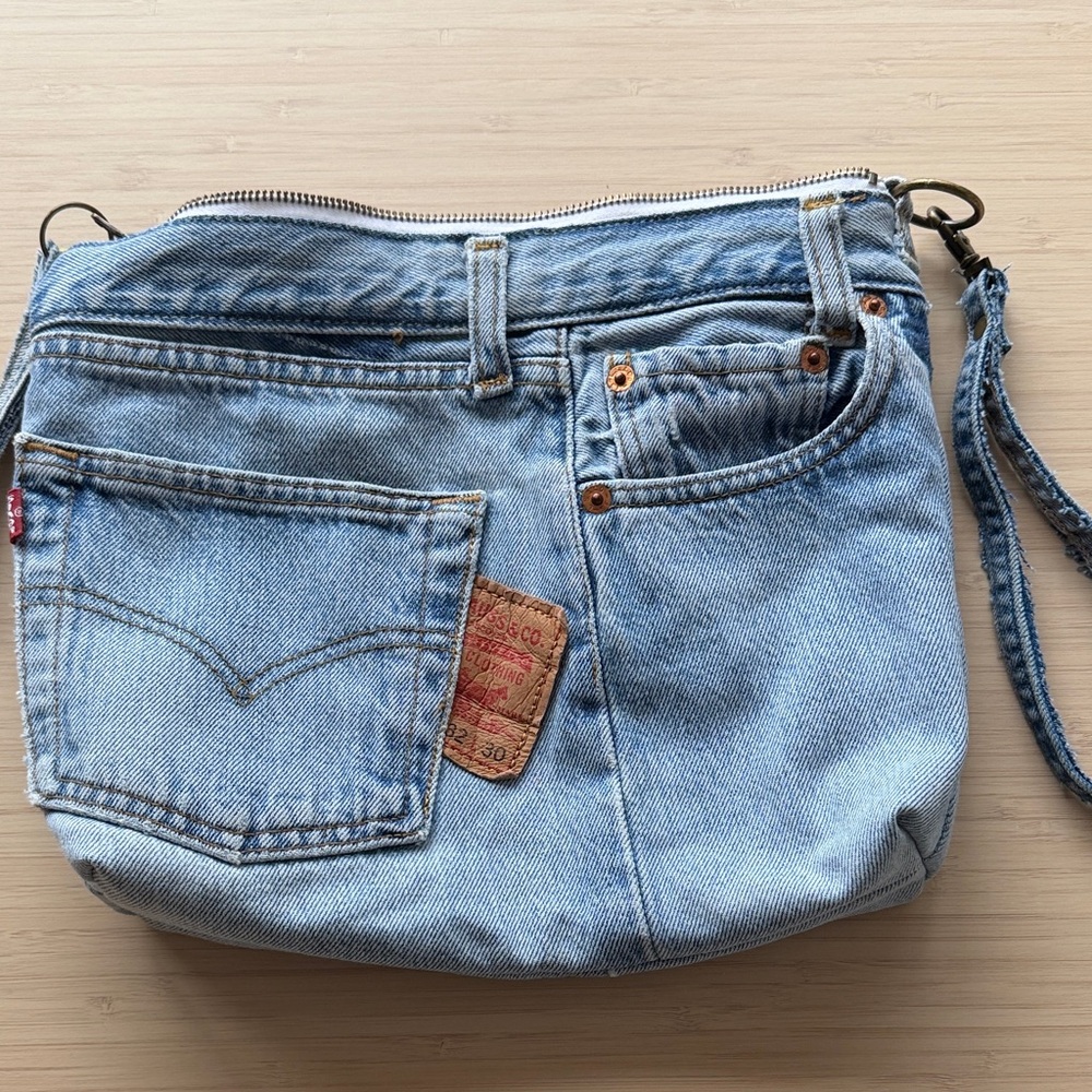 Vintage Levi's Light Blue Denim Pouch/ Clutch